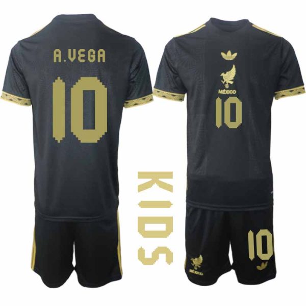 Mexiko 2025 Gold Cup Fotbollströja med namn barn Alexis Vega 10