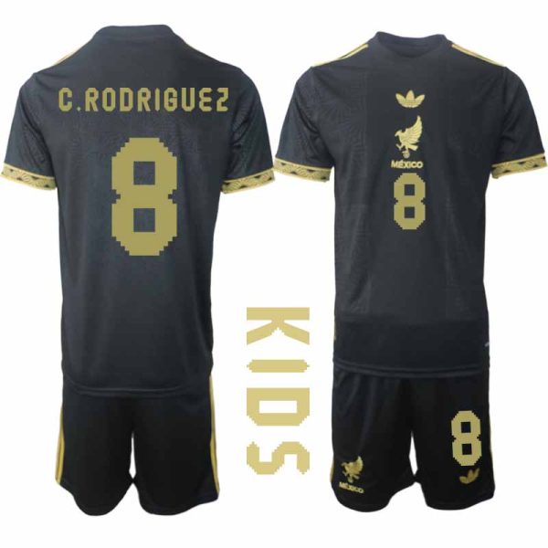 Mexiko 2025 Gold Cup Fotbollströja med namn barn Carlos Rodriguez 8