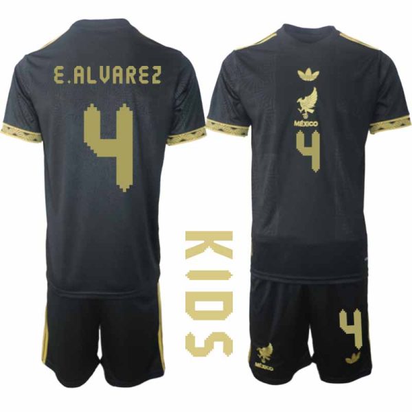 Mexiko 2025 Gold Cup Fotbollströja med namn barn Edson Alvarez 4