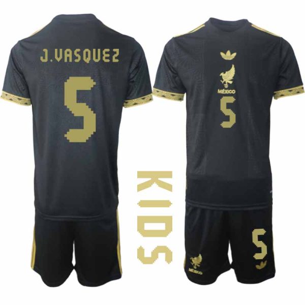 Mexiko 2025 Gold Cup Fotbollströja med namn barn Johan Vasquez 5