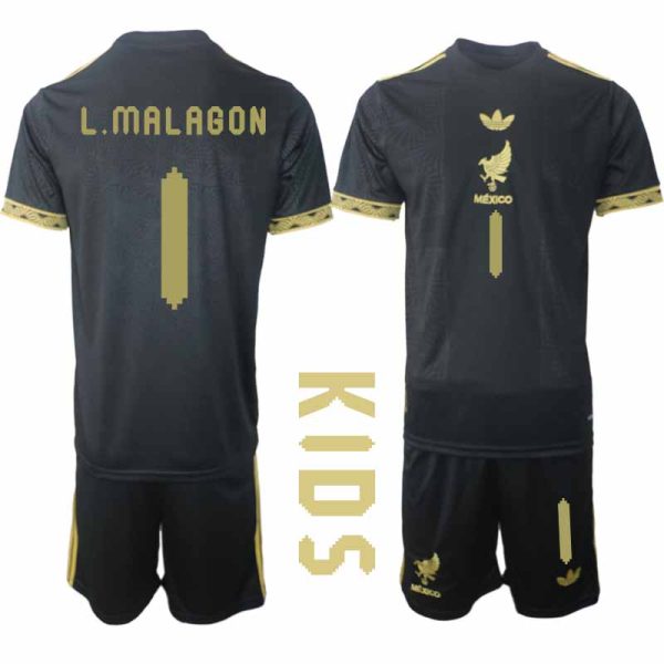 Mexiko 2025 Gold Cup Fotbollströja med namn barn Luis Malagon 1