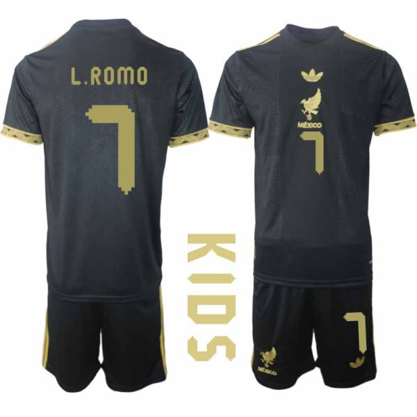 Mexiko 2025 Gold Cup Fotbollströja med namn barn Luis Romo 7