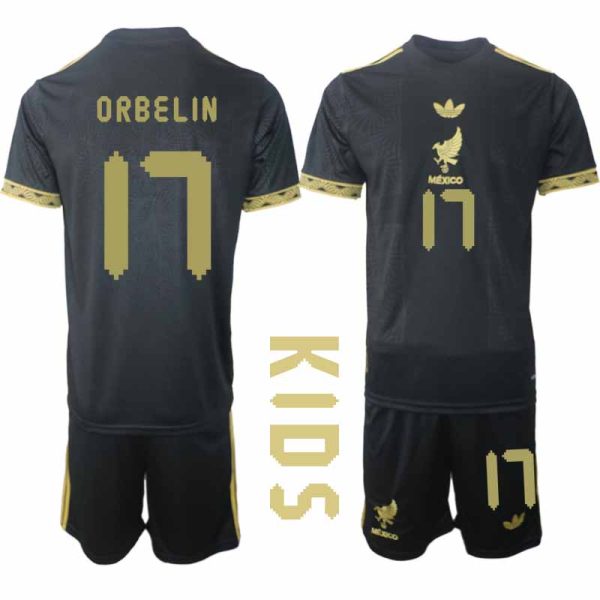 Fotbollskläder För Barn Mexiko 2025 Gold Cup Orbelin Pineda 17