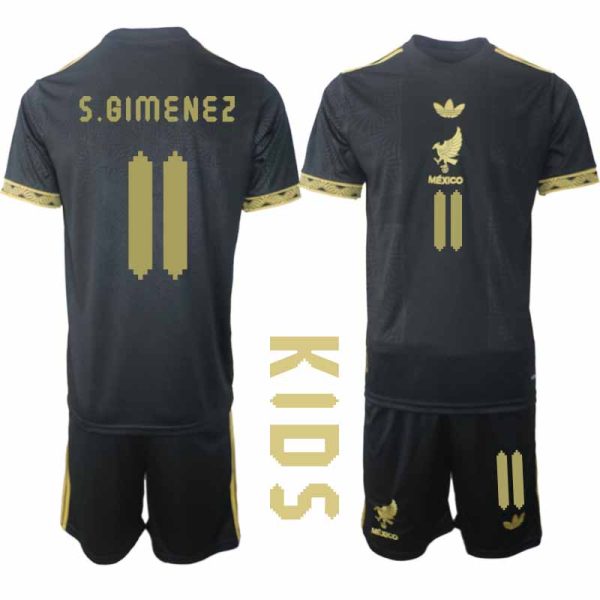 Fotbollskläder För Barn Mexiko 2025 Gold Cup Santiago Gimenez 11