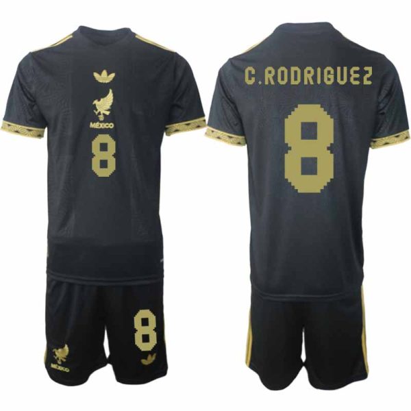 Fotbollströjor Billigt Herr Mexiko 2025 Gold Cup Svart Fotbollsset Carlos Rodriguez 8