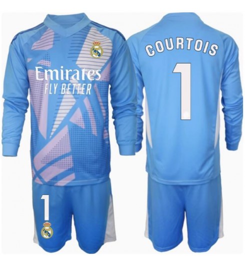 Köp Billiga Fotbollströjor Barn Real Madrid Målvakt Hemmatröja 2024/25 Thibaut Courtois 1
