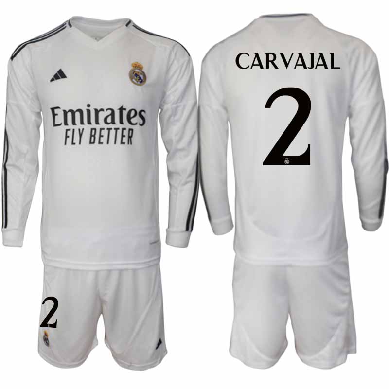 Billiga Fotbollströjor Herr Real Madrid Hemmatröja 2024/25 Fotbollsställ Daniel Carvajal 2