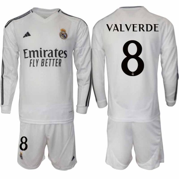 Billiga Fotbollströjor Herr Real Madrid Hemmatröja 2024/25 Fotbollsställ Federico Valverde 8