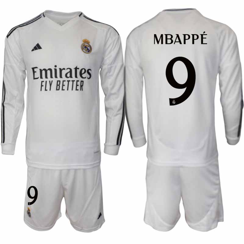 Billiga Fotbollströjor Herr Real Madrid Hemmatröja 2024/25 Fotbollsställ Kylian Mbappé 9