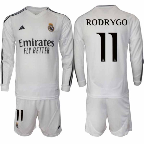 Billiga Fotbollströjor Herr Real Madrid Hemmatröja 2024/25 Fotbollsställ Rodrygo 11