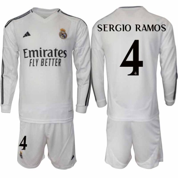 Billiga Fotbollströjor Herr Real Madrid Hemmatröja 2024/25 Fotbollsställ Sergio Ramos 4