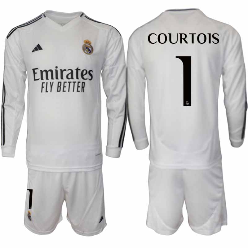 Billiga Fotbollströjor Herr Real Madrid Hemmatröja 2024/25 Fotbollsställ Thibaut Courtois 1