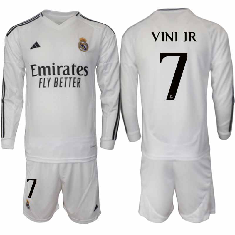 Billiga Fotbollströjor Herr Real Madrid Hemmatröja 2024/25 Fotbollsställ Vinicius Junior 7