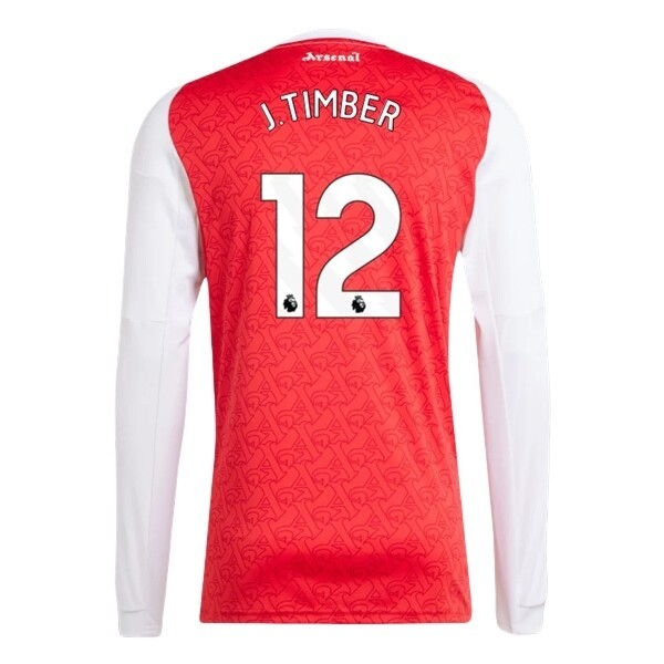 Arsenal Hemmatröja 2025/26 Långärmad Fotbollströja med namn Jurriën Timber 12