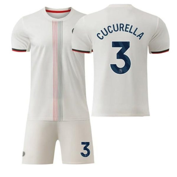 Billiga Fotbollströjor Barn Chelsea Bortatröja 2025/26 Marc Cucurella 3