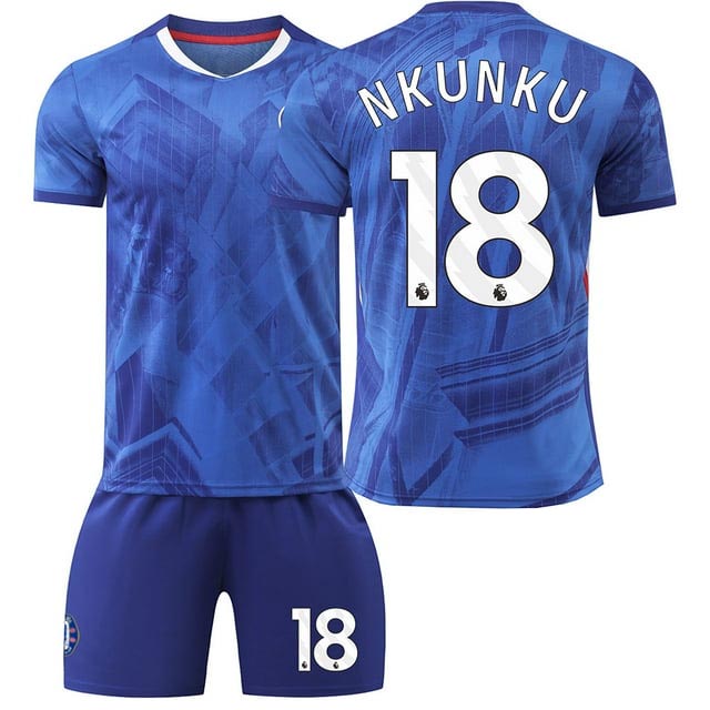Fotbollströjor Billigt Barn Chelsea Hemmatröja 2025/26 Christopher Nkunku 18