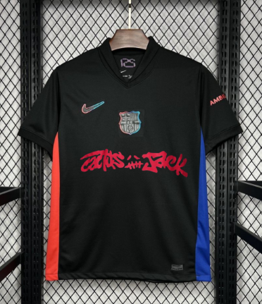 Fotbollströjor Billigt Herr FC Barcelona Bortatröja 2024/25 Travis Scott Kortärmad