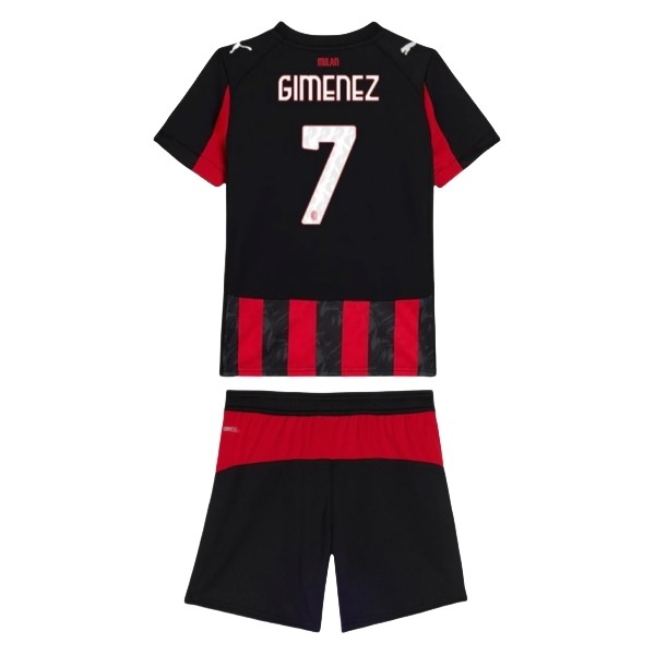 Fotbollskläder Set Barn AC Milan Hemmatröja 2025/26 Santiago Giménez 7