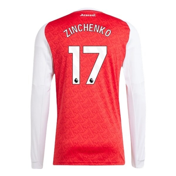 Fotbollströjor Herr Arsenal Hemmatröja 2025/26 Långärmad Oleksandr Zinchenko 17
