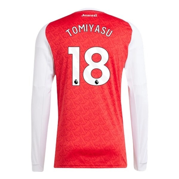 Matchställ Fotboll Arsenal Herr Hemmatröja 2025/26 Takehiro Tomiyasu 18 Långärmad