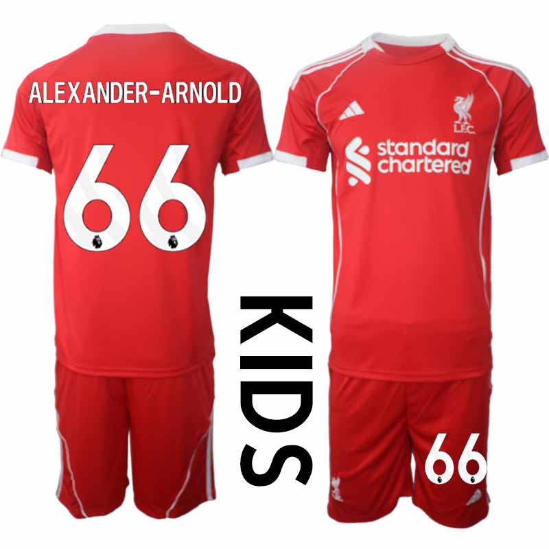 Billiga Fotbollströjor Barn Hemmatröja 2025/26 Fotbollsställ Alexander-Arnold 66