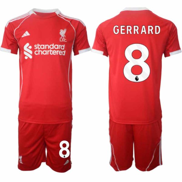 Fotbollskläder Set Herr Liverpool Hemmatröja 2025/26 med namn Steven Gerrard 8