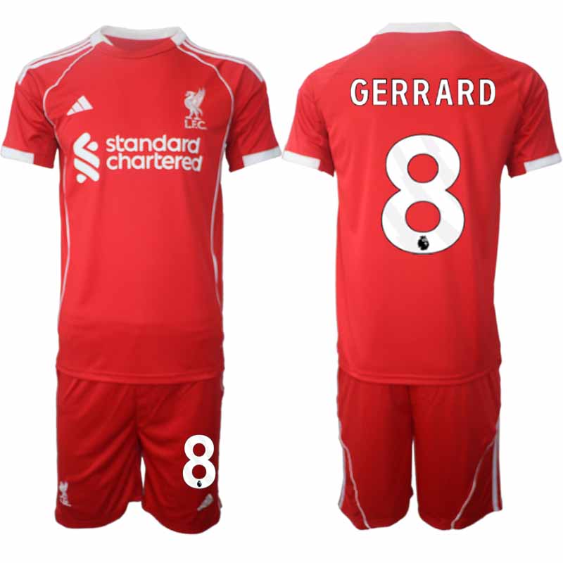 Fotbollskläder Set Herr Liverpool Hemmatröja 2025/26 med namn Steven Gerrard 8