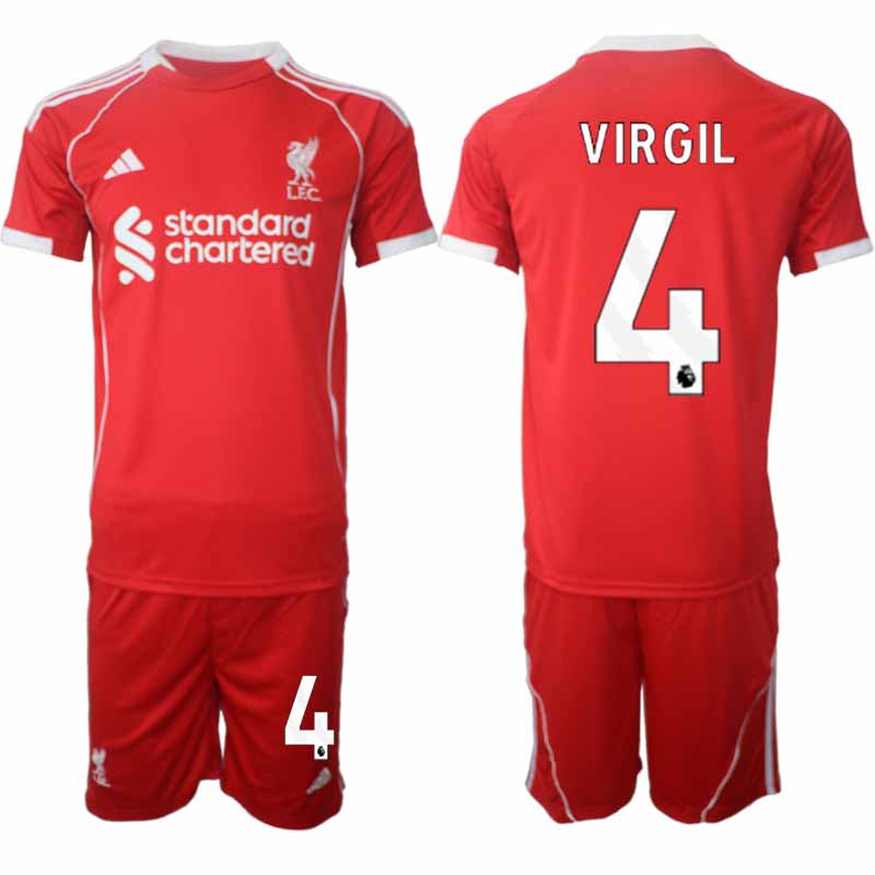 Billiga Fotbollströjor Liverpool Hemmatröja 2025/26 Fotbollsset Virgil van Dijk 4