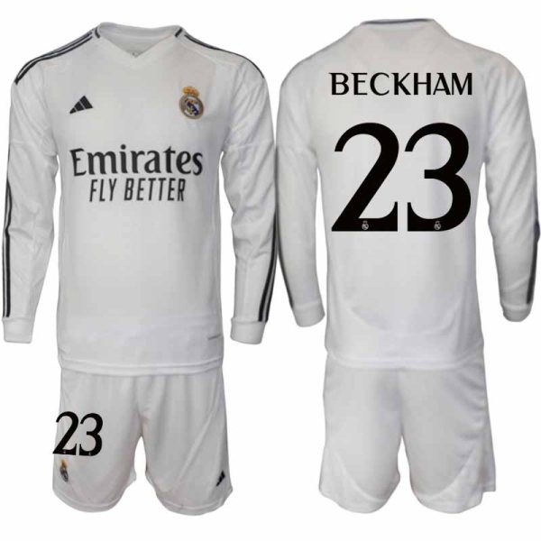 Billiga Fotbollströjor Herr Real Madrid Hemmatröja 2024/25 Fotbolls Set David Beckham 23