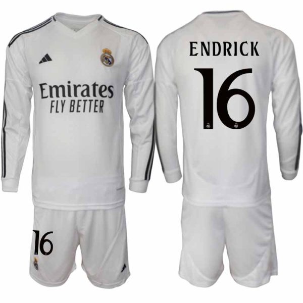 Billiga Fotbollströjor Herr Real Madrid Hemmatröja 2024/25 Fotbolls Set Endrick Felipe 16