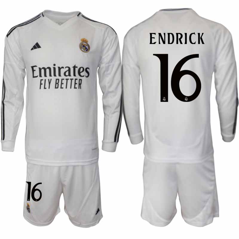 Billiga Fotbollströjor Herr Real Madrid Hemmatröja 2024/25 Fotbolls Set Endrick Felipe 16
