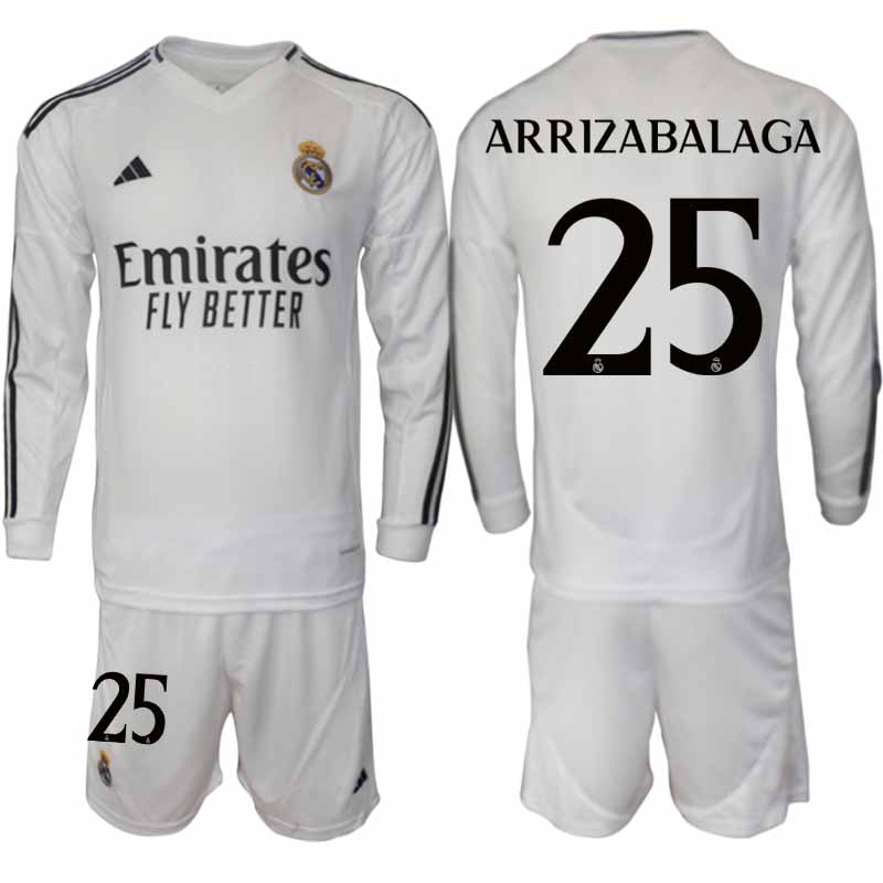 Billiga Fotbollströjor Herr Real Madrid Hemmatröja 2024/25 Fotbolls Set Kepa Arrizabalaga 25