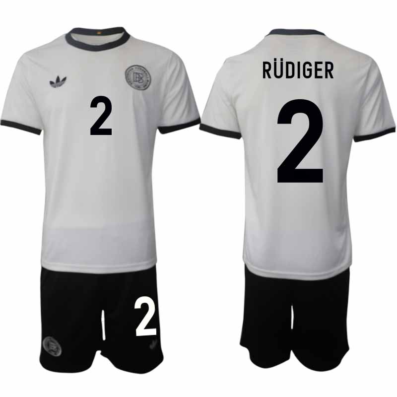 Fotbollströja med namn Antonio Rüdiger 2 Tyskland Hemmatröja 2025/26