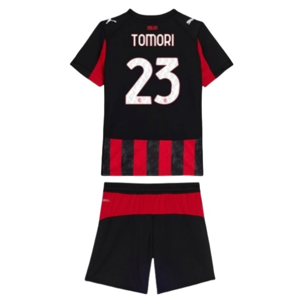 Matchställ Fotboll Barn AC Milan Hemmatröja 2025/26 Fikayo Tomori 23