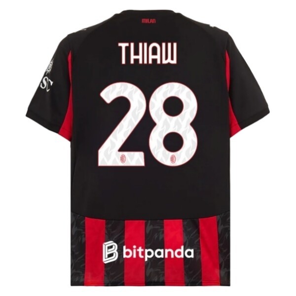 Billiga Fotbollströjan Herr AC Milan Hemmatröja 2025/26 Malick Thiaw 28