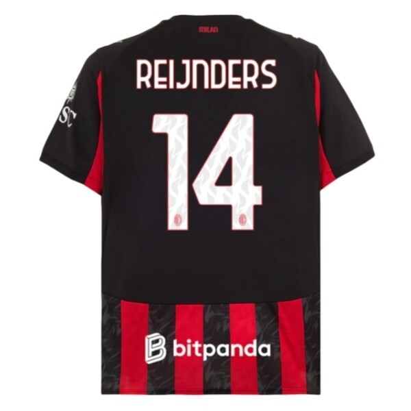 Köpa Fotbollströjor AC Milan Hemmatröja 2025/26 Kortärmad Tijjani Reijnders 14