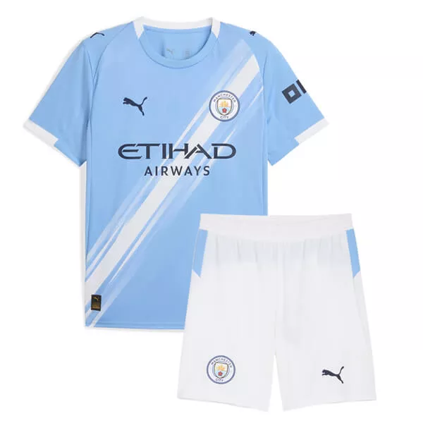 Billig Fotbollströja Barn Manchester City Hemmatröja 2025/26 Fotbollsställ