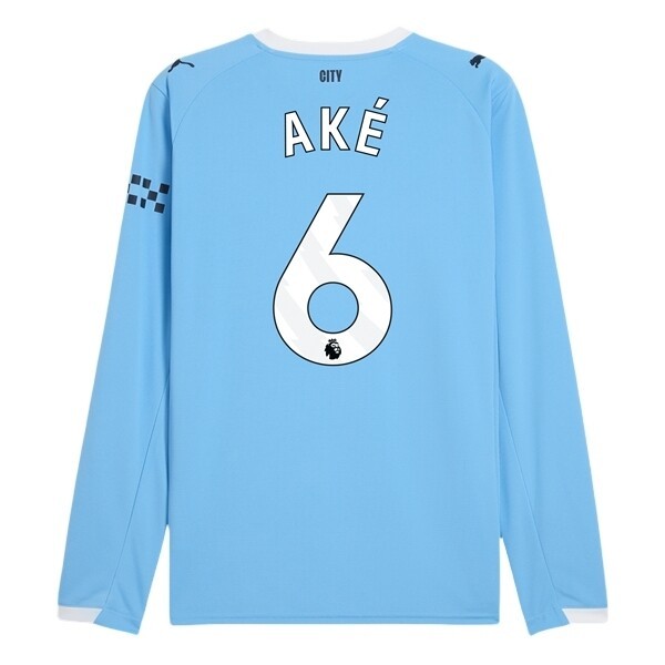 Manchester City Herr Hemmatröja 2025/26 Nathan Aké #6 Långärmad Billig Fotbollströja