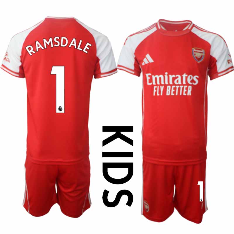 Billiga Fotbollströjor Barn Arsenal Hemmatröja 2025/26 Aaron Ramsdale 1