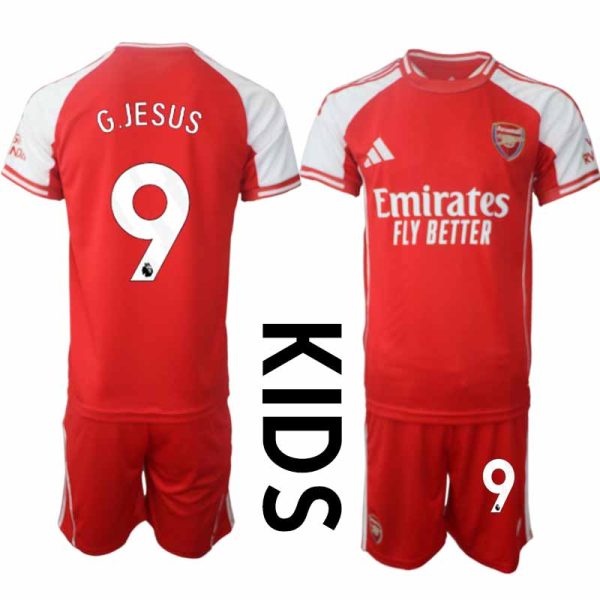 Billiga Fotbollströjor Barn Arsenal Hemmatröja 2025/26 Gabriel Jesus 9