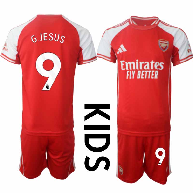 Billiga Fotbollströjor Barn Arsenal Hemmatröja 2025/26 Gabriel Jesus 9
