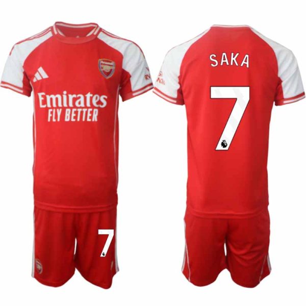 Fotbollströja med namn Bukayo Saka #7 Herr Arsenal Hemmatröja 2025/26