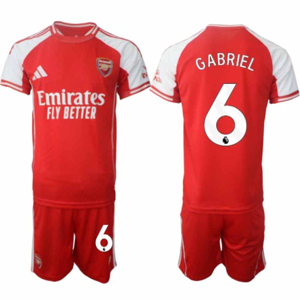 Fotbollströja med namn Gabriel Magalhaes #6 Herr Arsenal Hemmatröja 2025/26