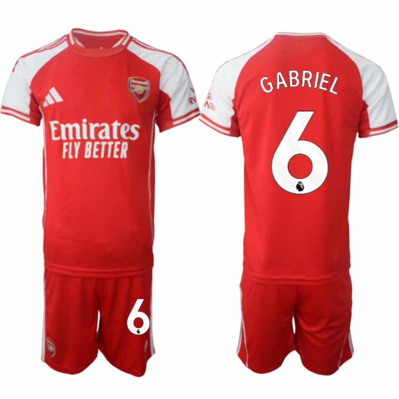 Fotbollströja med namn Gabriel Magalhaes #6 Herr Arsenal Hemmatröja 2025/26