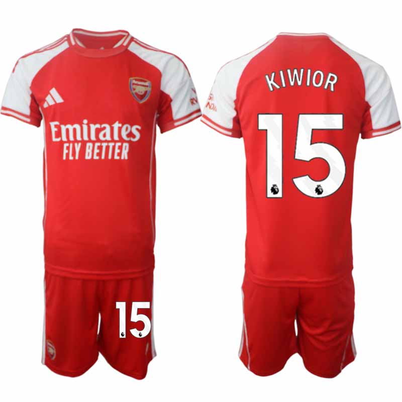 Herr Fotbollströja med namn Jakub Kiwior 15 Arsenal Hemmatröja 2025/26