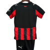 Matchställ Fotboll Barn AC Milan Hemmatröja 2025/26 Kortärmad med Shorts