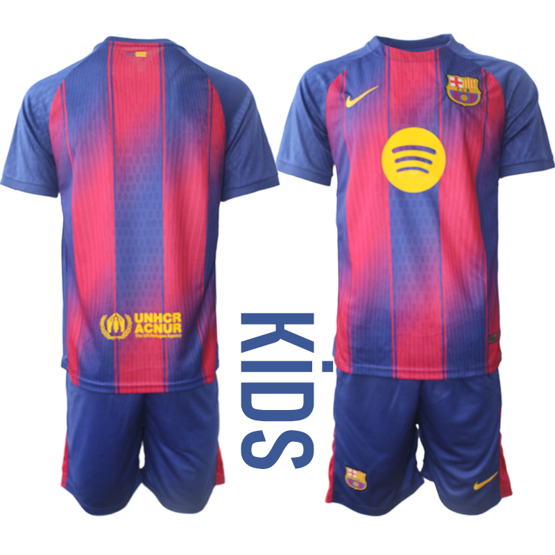 Billiga Fotbollströjor Barn FC Barcelona Hemmatröja 2025/26 Fotbollsset