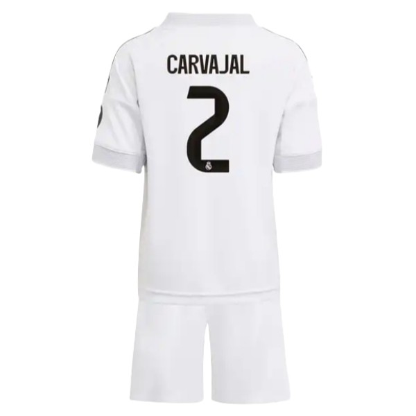 Matchställ Fotboll Barn Real Madrid Hemmatröja 2025/26 Fotbollsställ Daniel Carvajal 2