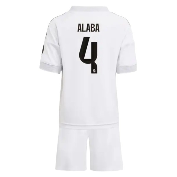 Barn Fotbollskläder Real Madrid Hemmatröja 2025/26 Fotbollsställ David Alaba 4