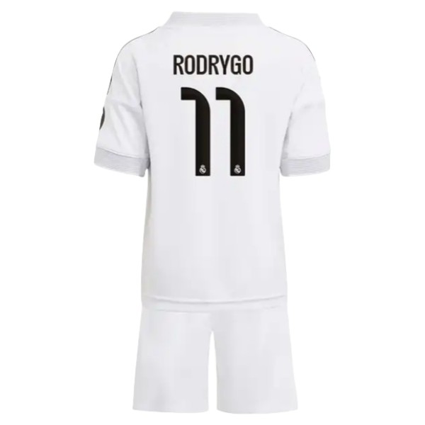 Billiga Fotbollströjor Barn Real Madrid Hemmatröja 2025/26 Fotbollsställ Rodrygo 11